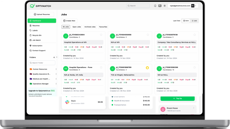 OptyMatch Dashboard